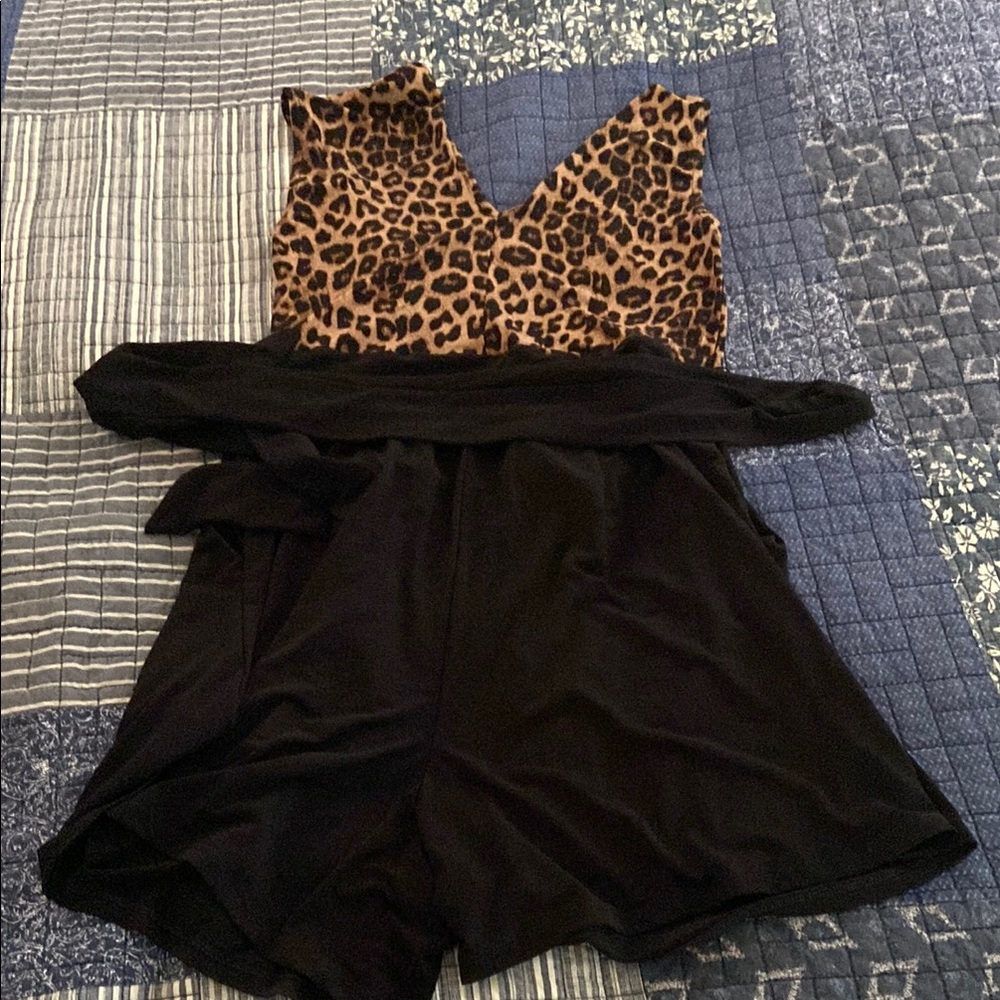Torrid Brown and Black Leopard Print One Piece
